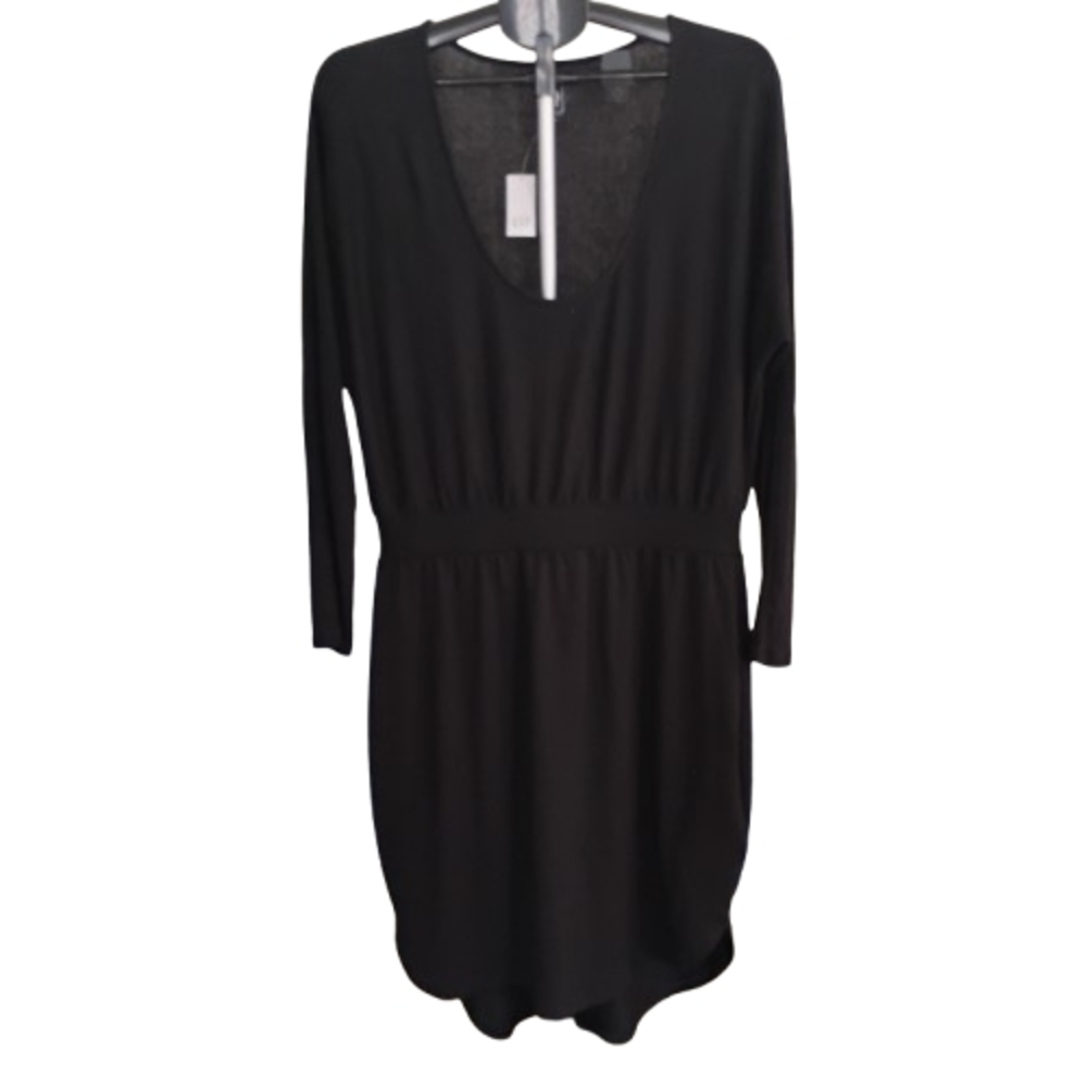 GAP Black Long Sleeve Flowy Extreme Stretch Women's Size Large Dress